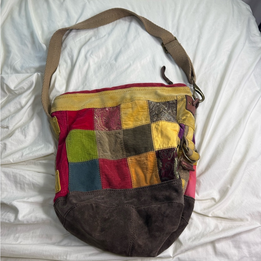 Lucky Brand Brown Leather Logo Patch Purse - Picture 2 of 9